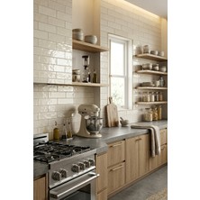 Karo Metro 7,5X30 Artisan Aspen Glossy Duvar Seramiği Mutfak Tezgah Arası ve Banyo Fayansı