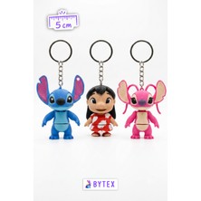 Bytex Store Bytexstore Stitch 3’lü Anahtarlık Seti – Stitch, Angel ve Lilo Çanta Süsü Charm