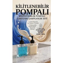 Trend Home Life Seyahat Seti Duş Jeli ve Şampuanlık Seti Kalın Cam Kare 2 Li Set 200ML