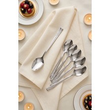 Acar Karat Steel 6 Parça Tatlı Kaşığı Takımı - 16 cm