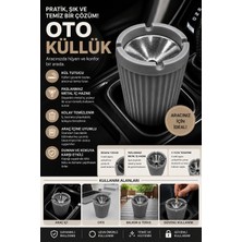 Avcılar Plastik Metal Kapaklı Oto Yuvarlak Kokusuz Küllük Renkli