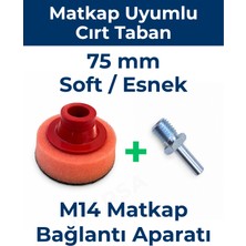 Befar Cırtlı Taban 75 mm Polisaj Destek Tabanı + M14 Matkap Bağlantı Aparatı