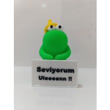 3Dikili Design Komik Mesajlı Mini Deli Figür Masa Süsü – Sevgiliye ve Arkadaşa Eğlenceli Hediye