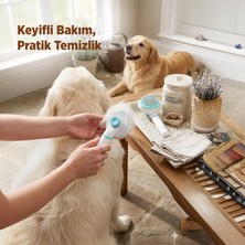 Happy Toozey  HT08 Kedi Köpek Tüy Toplama Fırçası | Kendi Kendini Temizleyen Evcil Hayvan Tarağı | Masaj Özellikli