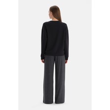 Dagi Siyah Basic Modal Sweatshirt