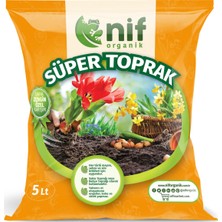 Nif Torflu Gübreli Saksı Toprağı 5 lt Organik Süper Toprak Özelliği ile Zengin Karışım
