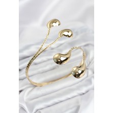 Pazu Bileklik Gold Renk Pirinç Damla Model