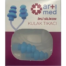 Artımed Ipli Silikon Kulak Tıkacı Mavi