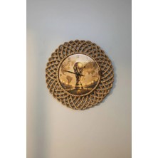 Home İnn Dünya Kupası Özel Tasarım Duvar Saati 43 cm Hasır Çerçeveli