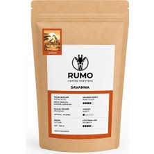 Rumo Coffee Savanna - Medium Kavrum - Çekirdek Kahve -  Espresso, Filtre Kahve