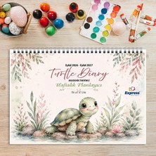 Express Planlayıcı 2026-2027 Akademik Takvimli 53 Haftalık Planlayıcı A4 Yatay - Turtle Diary (Kablumbağa Günlüğü)