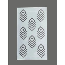 Mikasso Duvar Dekorasyonu Stencil Şablon 70X40 Plastik Beyaz