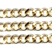 Mikasso Altın Alüminyum Çanta ve Takı Zinciri 10 mm - 1 Metre Altın Belirtilmemiş