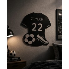 Mikasso Kişiye Özel Isimli Numaralı Forma Ahşap Siyah