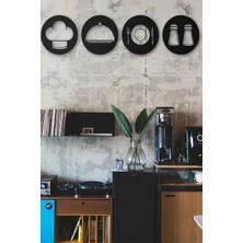 Mikasso Kitchen Yiyecek Içeçecek Çatal Kaşık Mutfak Kafe Duvar Dekor Tablo Hediyelik Eşya Duvar Süsü Ahşap S