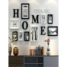 Mikasso Home Yazısı Duvar Ahşap Dekor Ahşap Siyah