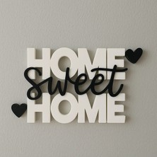 Mikasso Home Sweet Home Yazısı Duvar Dekorasyon Ürünü 17 cm Plastik Çok Renkli