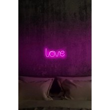 Mikasso Neon LED Tabela - Love Akrilik Pembe