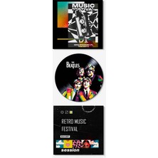 Mikasso The Beatles Renkli Plak Duvar Dekoru Ahşap Siyah
