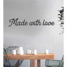 Mikasso 1096 Lazer Kesim Ahşap Duvar Dekoru Made Wıth Love Ahşap Siyah