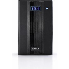 Vonisca D-2000 2000VA 1200W Line Interactive LCD UPS Kesintisiz Güç Kaynağı AVR Kamera Bilgisayar Güvenlik Sistemi