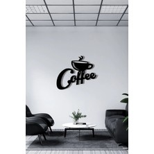 Mikasso Coffee Kahve Mutfak Içecek Ahşap Duvar Sanat Tablo Hediyelik Eşya Duvar Süsü Ahşap Siyah