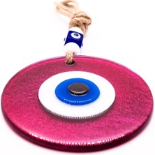 Mikasso Pozitiflik ve Şans Için Duvar Boncuğu – Bordo Nazar, 26X11 cm Cam Bordo