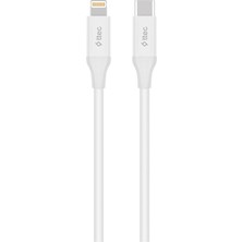 Ttec Type-C - Lightning 150 cm Hızlı Şarj Kablosu Beyaz Veri Transferi ve Uyumlu Apple