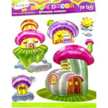 Mikasso Oda Stıckerı 5 Parça 30X30 cm 138073 Plastik Kahverengi