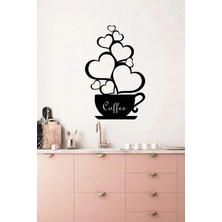 Mikasso Dekoratif Ahşap Duvar Dekoru Coffee 30X15CM Ahşap Siyah