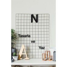 Mikasso Büyük N Harfi Kendi Cümlelerini Yaz 2 Adet Helvetica Fontlu Duvar Yazısı Ahşap Haki 8 x 7