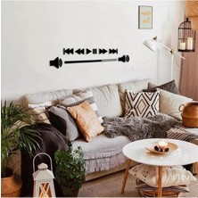 Mikasso Dekoratif Duvar Dekorasyon Müzik Bar Duvar Dekoru Ahşap Siyah
