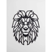 Mikasso Aslan Tablo 40X32 Cm² Lazer Kesim Ahşap Siyah