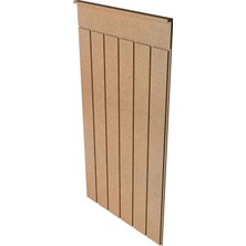 Mikasso Dekoratif Duvar Paneli, Boyanabilir, Ahşap Ham Mdf Duvar Paneli 36 x 105 cm Kontef Ahşap Çok Renkli