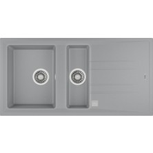 Teka Stone 60 B-Tg Ankastre Granit Eviye Metalik Gri 100 cm - 115360007 Dayanıklı ve Hijyenik Tasarım