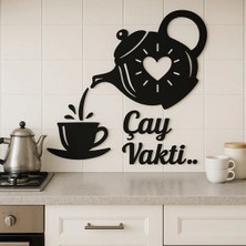 Mikasso Çay Vakti - Ahşap Mutfak Duvar Dekoru Çok Renkli Belirtilmemiş