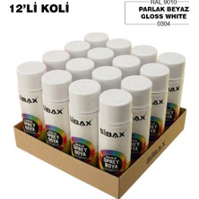 Sibax Akrilik Sprey Boya Parlak Beyaz 400 ml 12LI