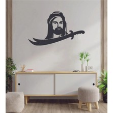 Mikasso 1111 Lazer Kesim Ahşap Duvar Dekoru H.z Ali Tablosu Ahşap Siyah