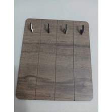Mikasso Home Dekoratif Anahtarlık Askılık Duvar Dekorasyonu Ahşap Haki