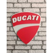 Mikasso Ducatı Logo | 50X50 Ducatı Logosu | Ducatı Marka Logosu | 3D Ducatı Logo | Strafor Logo Kırmızı Stra
