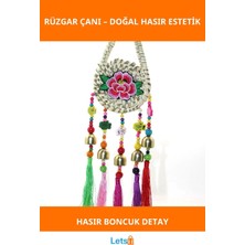 Mikasso Renkli Boncuklu Hasır Tasarım Rüzgar Çanı Çok Renkli Belirtilmemiş