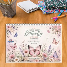 Express Planlayıcı 2026-2027 Akademik Takvimli 53 Haftalık Planlayıcı A4 Yatay - Butterfly Bloom