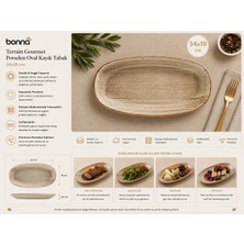 Bonna Terraın Gourmet 34 cm Oval Kayık Tabak