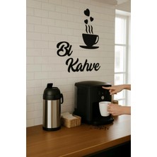 Mikasso Bi Kahve 40 x 50 cm Duvar Süsü 3 mm Mdf Dekoratif Yazı Ahşap Siyah