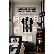 Mikasso Kişiselleştirilebilir Taraftar Forma Duvar Süsü Ahşap Beyaz