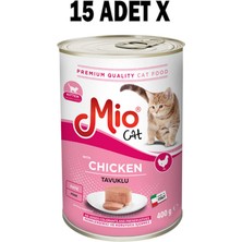Mio Kedi Konserve - Yaş Mama - Mio 400 gr Kitten - Tavuklu x 15 Adet