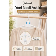 Afloia Açılıp Kapanabilir Kıyafet Askısı 6'lı Set Siyah Dolap Içi Elbise Gömlek Askısı