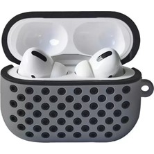 Aslanoğlu Store Newface Apple Airpods Pro 2 (2.nesil) Spor Delikli Kılıf - Gri-Siyah