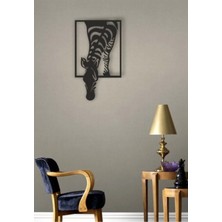 Mikasso Lazer Kesim Metal Duvar Dekoru, Zebra 40 cm Çok Renkli Araba