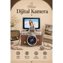 Seyutech Mini Dijital Kamera Flip Ekranlı Flaşlı 1080P Hd Selfie Video Vlog Kamerası Anahtarlık Askılı Taşınabilir Kamera